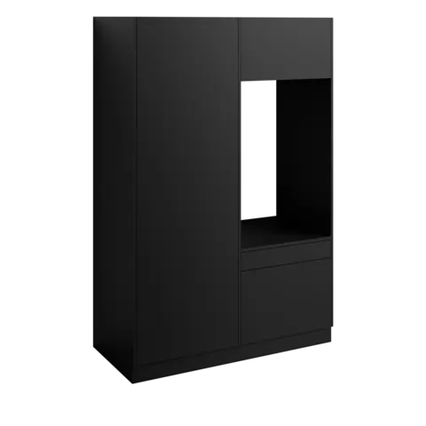 H&#248;yskap og enkel vaskemaskinmodul FAY Sort matt