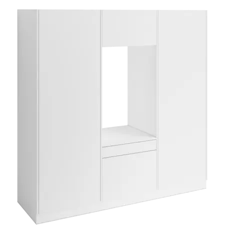 H&#248;yskap x2 og enkel vaskemaskinmodul FAY Hvit matt