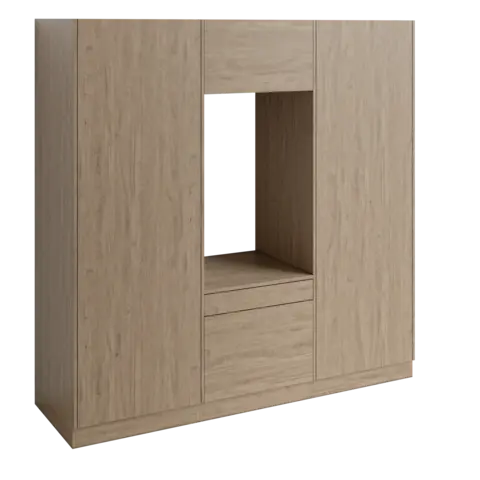 H&#248;yskap x2 og enkel vaskemaskinmodul FAY Skandinavisk Eik