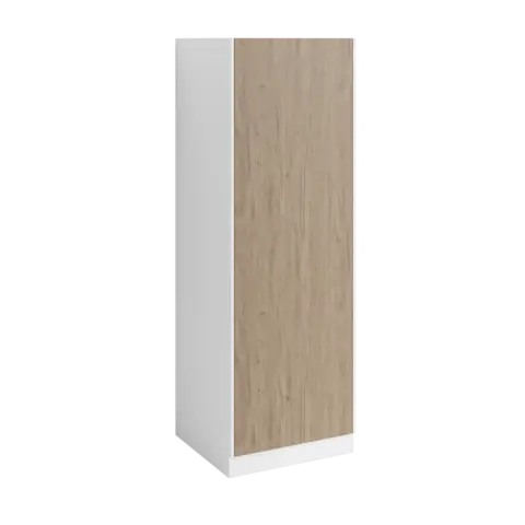 Høyskap slett Fay grunne hyller Hvit matt/Skandinavisk eik