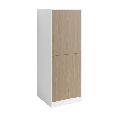 Innbyggingsskap h&#248;yt Fay saloon m/hyller Hvit matt/Skandinavisk eik