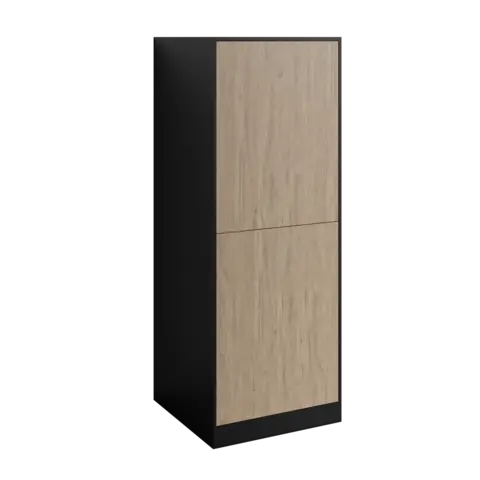 Innbyggingsskap h&#248;yt Fay m/ hyller Sort matt/Skandinavisk eik