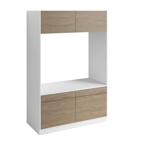 Modul slett Fay dobbel Hvit matt / Skandinavisk Eik