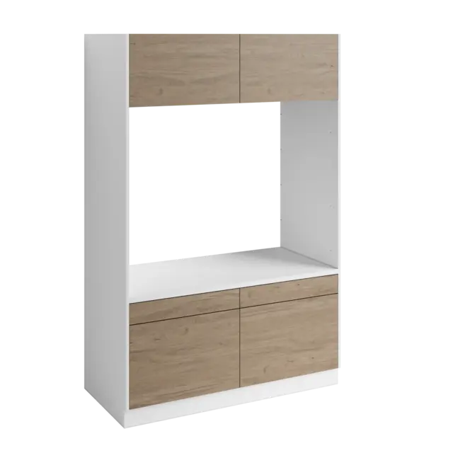 Modul slett Fay dobbel Hvit matt / Skandinavisk Eik 