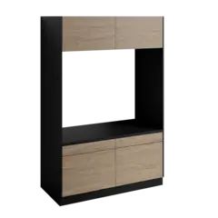 Modul slett Fay dobbel Sort matt / Skandinavisk Eik