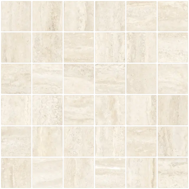 Gulv- og veggmosaikk Travertino 5x5 Matt Almond 1 m2 pk (2 890,- m2) 
