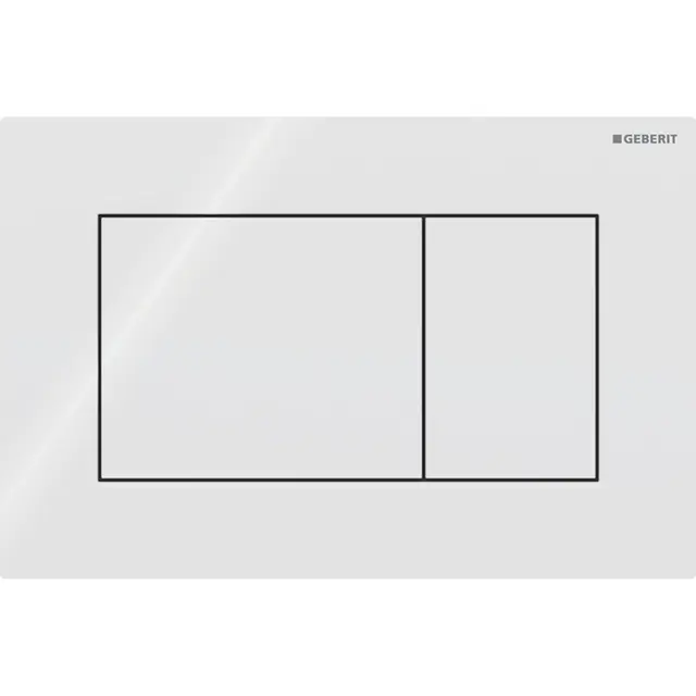 Betjeningsplate Sigma01 rett hvit dobbeltskyll 