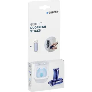 Geberit Duofresh stick stick blått vann lett parfymert, 8 stk