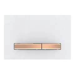 Betjeningsplate Sigma50 rett hvit/rosegull sink dblskyll