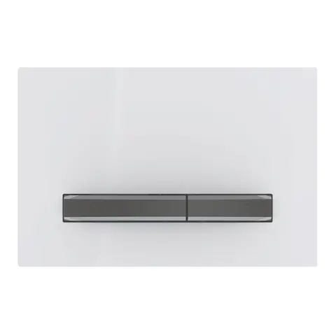 Betjeningsplate Sigma50 rett hvit/sort sink dblskyll