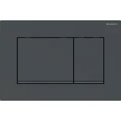 Betjeningsplate Sigma20 rett sort/sort matt dobbeltskyll