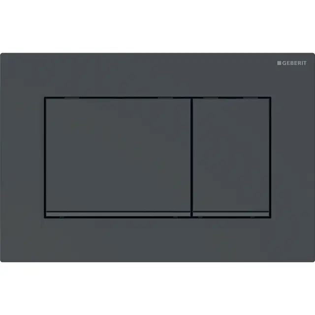 Betjeningsplate Sigma20 rett sort/sort matt dobbeltskyll 