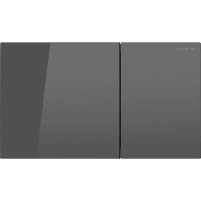 Betjeningsplate Sigma70 rett lavagrå glass dobbeltskyll 