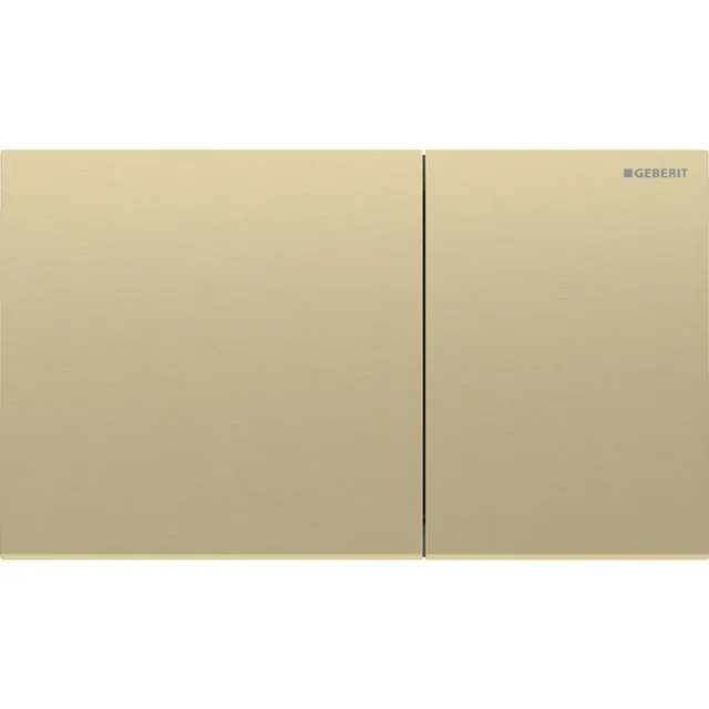 Betjeningsplate Sigma70 rett messing stål dobbeltskyll 