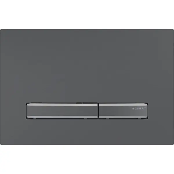 Betjeningsplate Sigma50 rett sort/sort sink dblskyll 