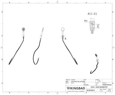 H&#229;nddusjsett HOLM B&#248;rstet ros&#233;gull