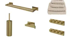 Pakke, stor - Luna rett med håndklær børstet messing (se info)