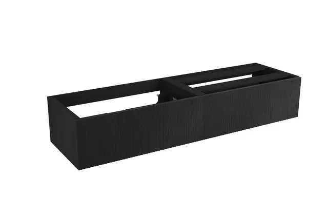 Servantskap bølge MIE DEMI 120 120x46x29cm sort eik finer servant x1 