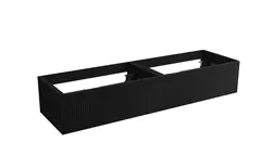 Servantskap b&#248;lge MIE DEMI 180 180x46x29cm sort eik finer servant x2