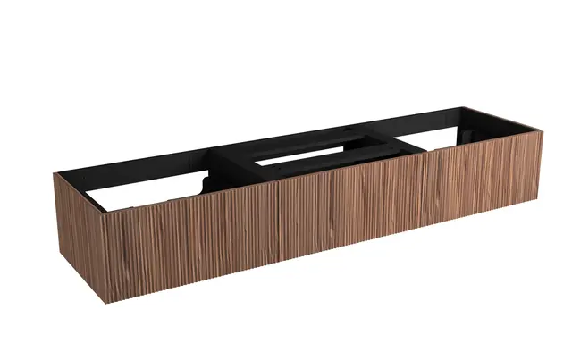 Servantskap bølge MIE DEMI 180 3x60 180x46x29cm valnøtt finer servant x2 
