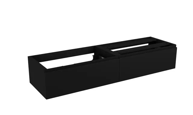 Servantskap fingergrep MIE DEMI 120 120x46x29cm sort matt pvc servant x2 