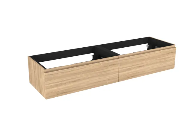 Servantskap fingergrep MIE DEMI 180 180x46x29cm lys eik pvc servant x2 