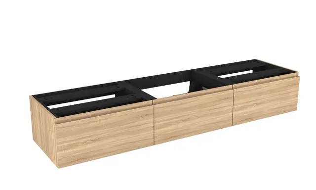 Servantskap fingergrep MIE DEMI 180 3x60 180x46x29cm lys eik pvc servant x1 
