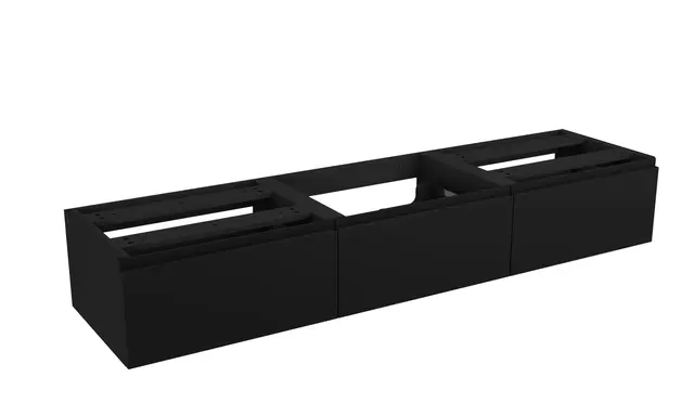 Servantskap fingergrep MIE DEMI 180 3x60 180x46x29cm sort matt pvc servant x1 