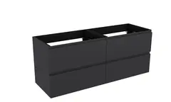 Servantskap fingergrep hylle MIE 180 180x46x57cm m&#248;rk gr&#229; lakk