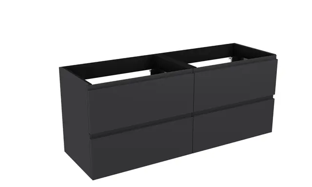 Servantskap fingergrep hylle MIE 180 180x46x57cm mørk grå lakk 