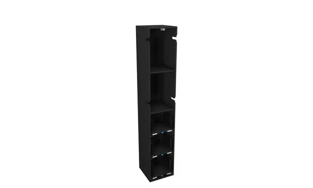 Høyskap fingergrep MIE 176 3S 176x35x35cm sort eik pvc 
