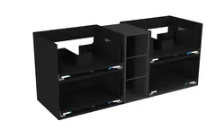 Servantskap fingergrep hylle MIE 140 140x46x57cm hvit matt lakk