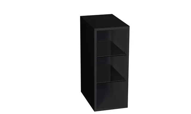 Servantskap fingergrep hylle MIE 180 180x46x57cm mørk grå lakk 
