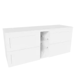 Servantskap ramme hylle MIE 140 140x46x57cm hvit lakk