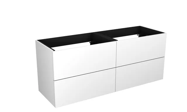 Servantskap slett hylle MIE 140 140x46x57cm hvit matt lakk 
