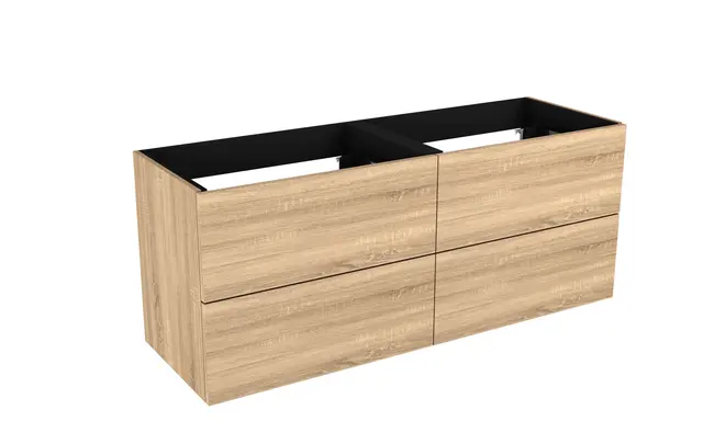 Servantskap slett hylle MIE 200 200x46x57cm lys eik pvc 