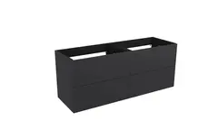 Servantskap slett hylle MIE 140 140x46x57cm m&#248;rk gr&#229; lakk
