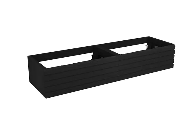 Servantskap stav MIE DEMI 140 140x46x29cm sort eik finer servant x2 