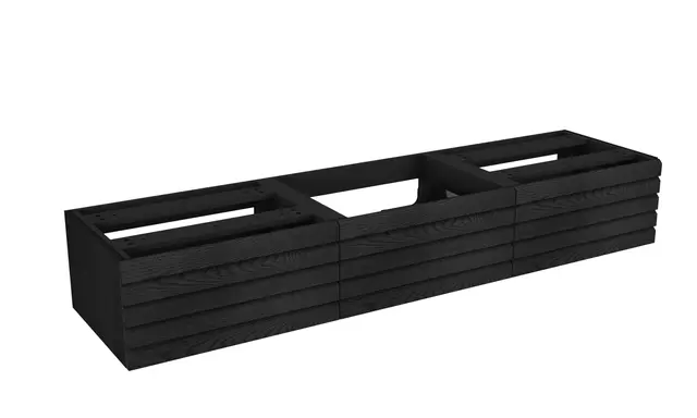 Servantskap stav MIE DEMI 180 3x60 180x46x29cm sort eik finer servant x1 