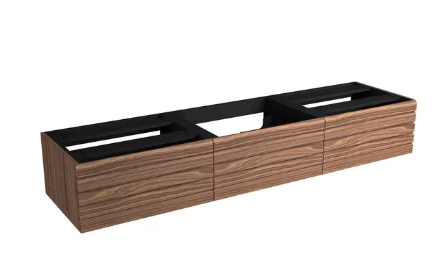 Servantskap stav MIE DEMI 180 3x60 180x46x29cm valnøtt finer servant x1 