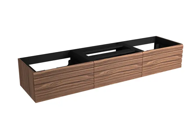 Servantskap stav MIE DEMI 180 3x60 180x46x29cm valnøtt finer servant x2 