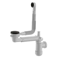 Avl&#248;p PRELOC pop-up servant m/overl&#248;p 40mm og 32mm b&#248;rstet sort