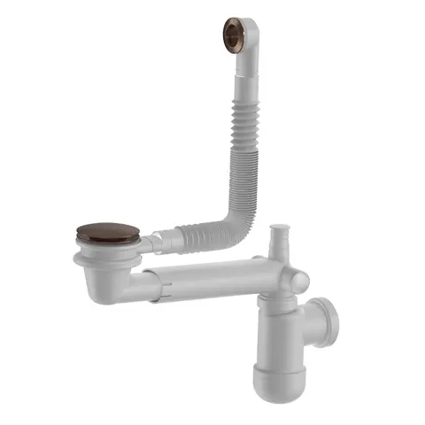 Avl&#248;p PRELOC pop-up servant m/overl&#248;p 40mm og 32mm b&#248;rstet ros&#233;gull