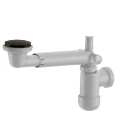 Avl&#248;p PRELOC pop-up servant m/overl&#248;p 40mm og 32mm b&#248;rstet sort