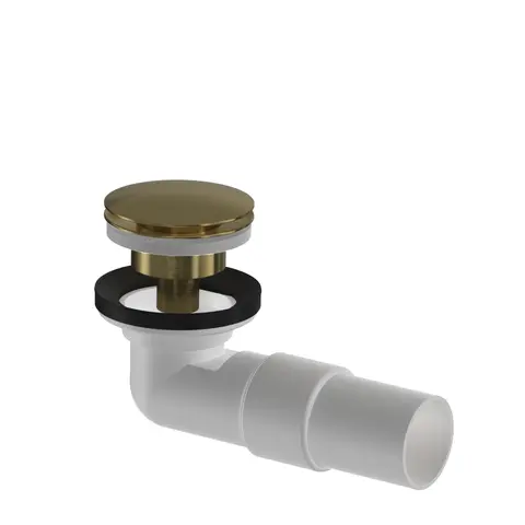 Avl&#248;p PUM pop-up servant m/overl&#248;p 40mm b&#248;rstet messing