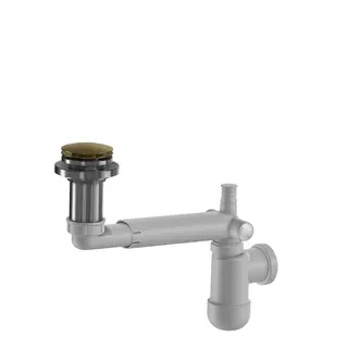 Avl&#248;p PRELOC pop-up benkeplate 40mm og 32mm b&#248;rstet messing