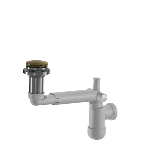 Avl&#248;p PRELOC pop-up benkeplate 40mm og 32mm b&#248;rstet messing