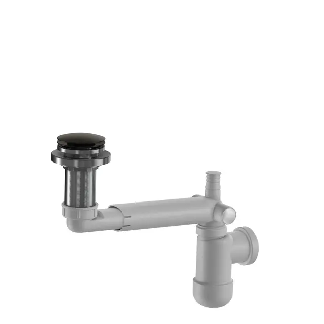 Avløp PRELOC pop-up benkeplate 40mm og 32mm børstet sort 