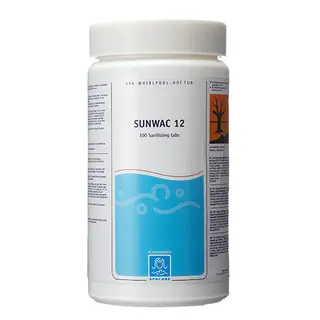 SunWac 12 klortabletter 100 stk For bad over 1000 Liter