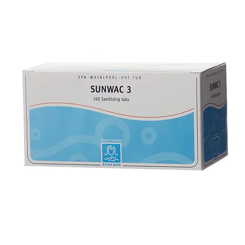 SunWac 3 klortabletter 160 stk For bad 100-200 Liter 